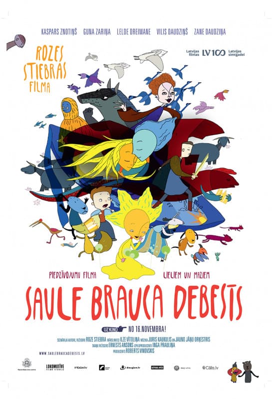 Saule brauca debesis