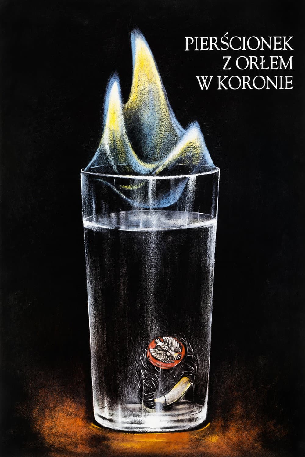 Pierscionek z orlem w koronie