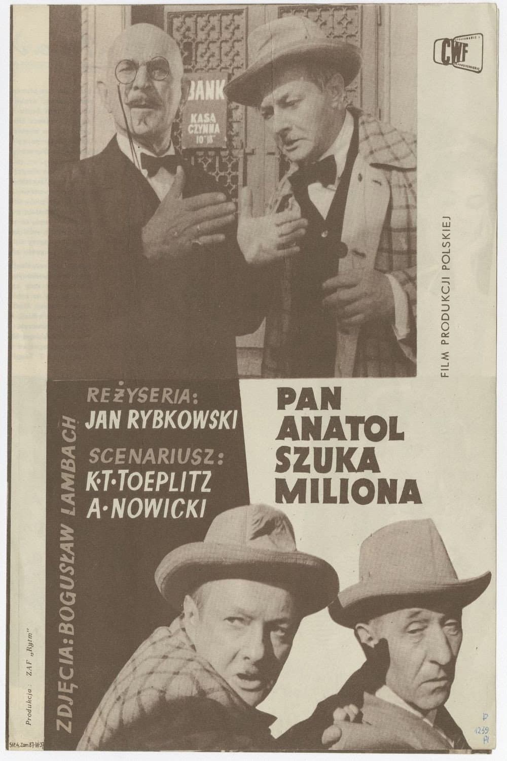 Mr. Anatol Seeks a Million