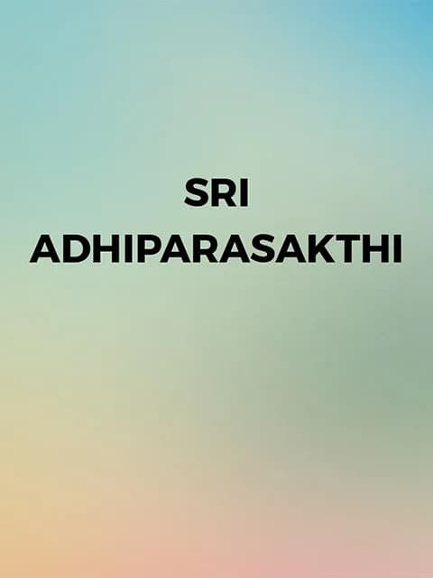 Sri Adhiparasakthi